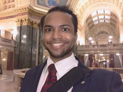 Shia Fisher at the Wisconsin State Capitol